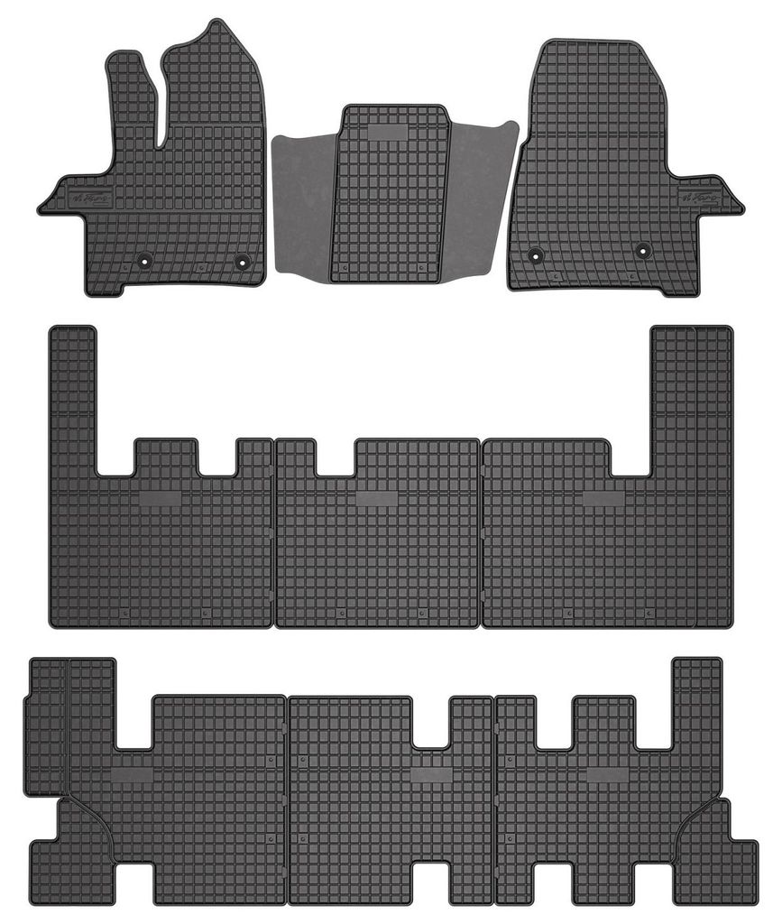 Gummi-Fußmatten für Ford Transit Custom FL 2017-2021 (Van) Produktbild 