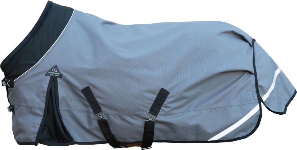 HKM Weidedecke Liberty 1200D 0g- grau/schwarz, 115