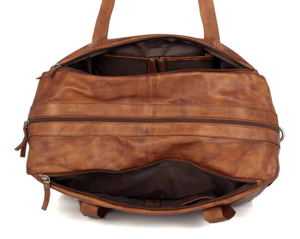 Sac de Voyage Cuir Brian : La Solution Spacieuse et Durable en Brun