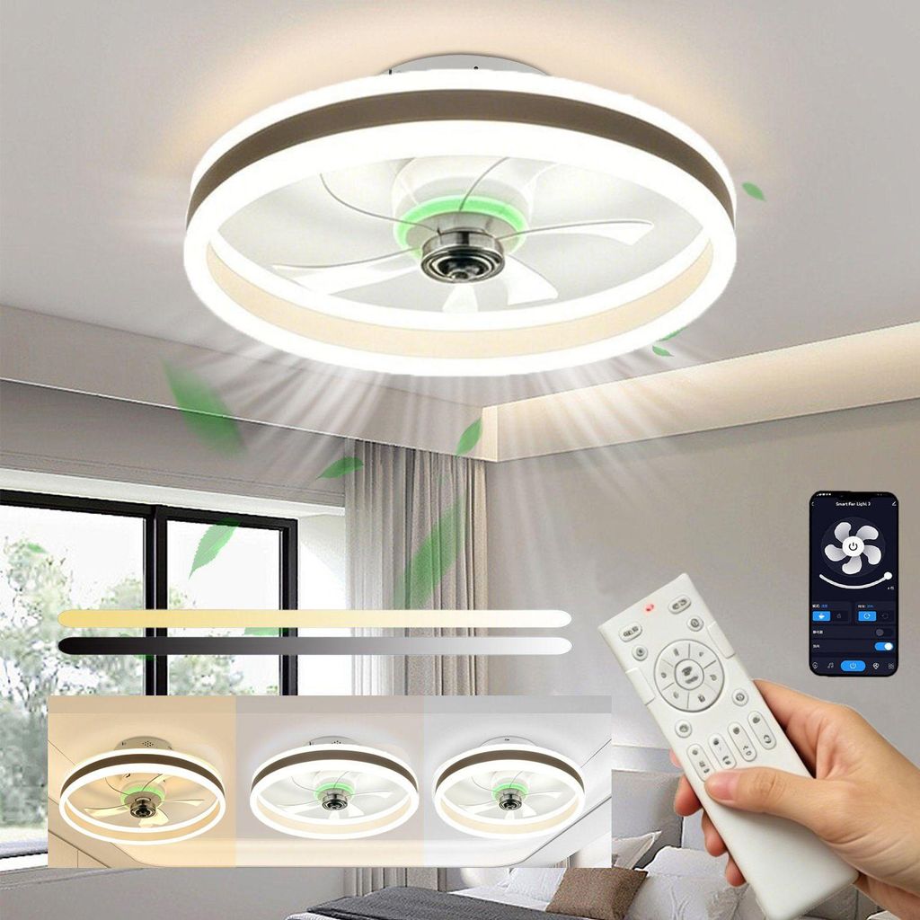 75W LED Deckenleuchte mit Ventilator, Dimmbar Mit Produktbild 