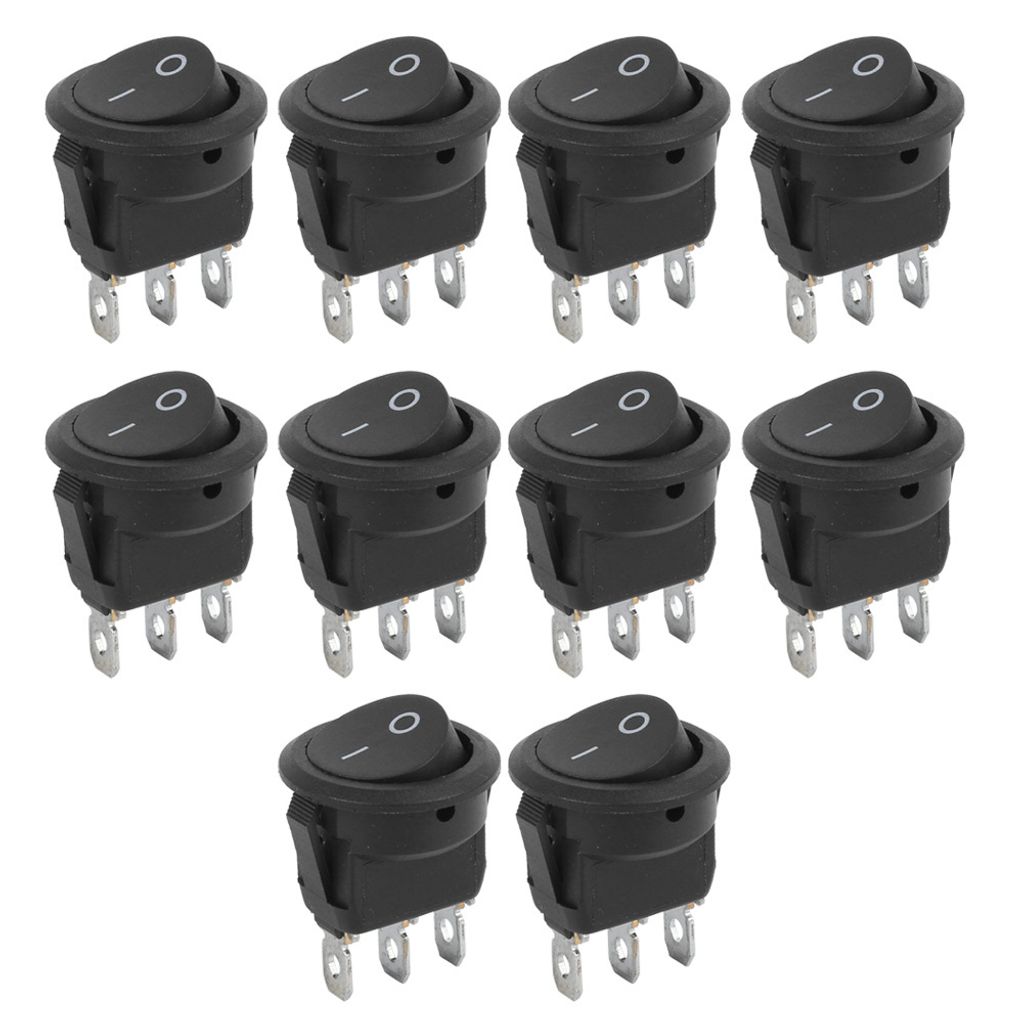 Schalter,Wippschalter,Mini-Schalter,3-polig rund ON-OFF,Bootswippschalter