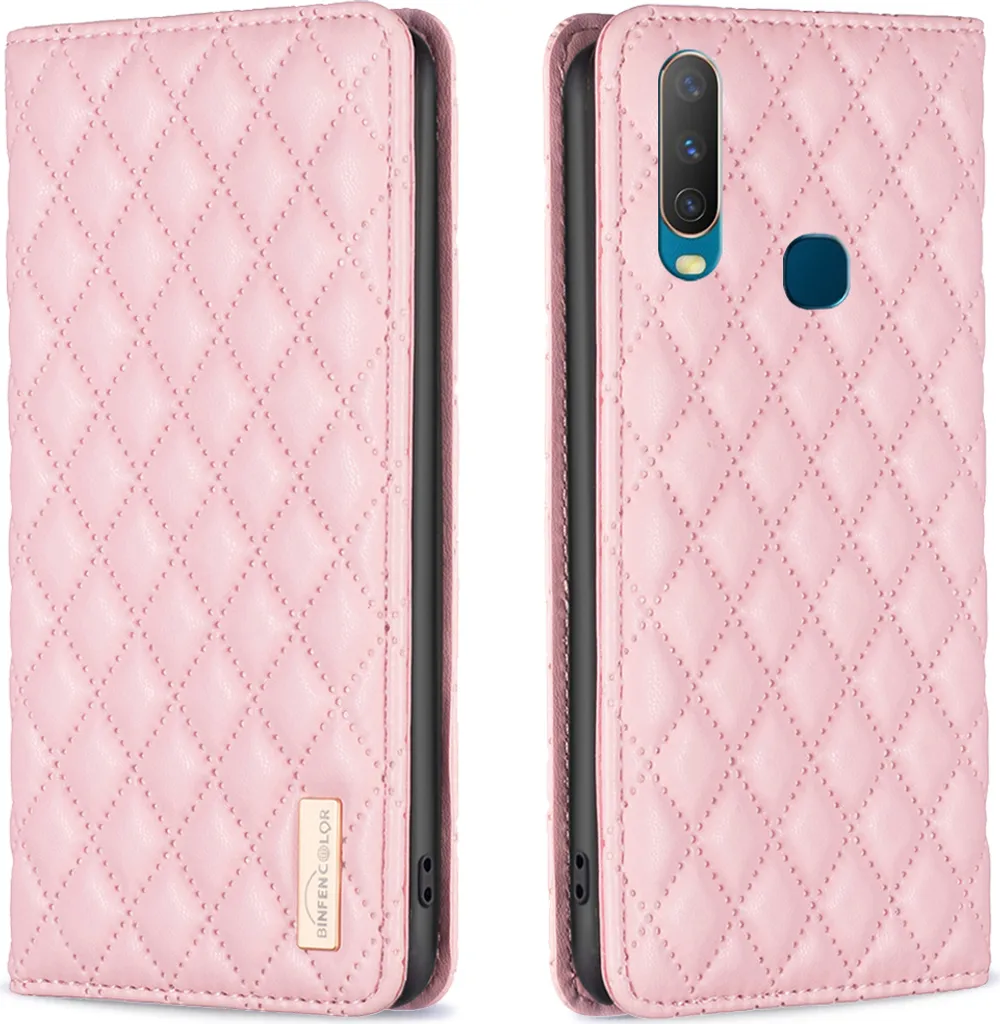 Custodia Elegante in Pelle per VIVO Serie Y (Y11-Y17) - Business Pink