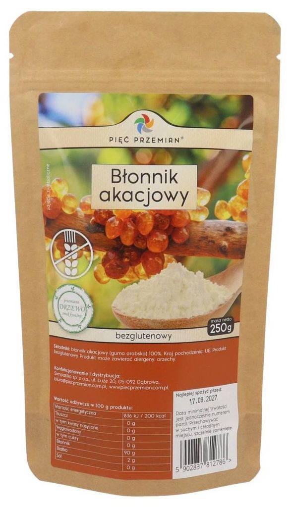 BŁONNIK AKACJOWY BEZGLUTENOWY 250 g - PIĘĆ PRZEMIAN