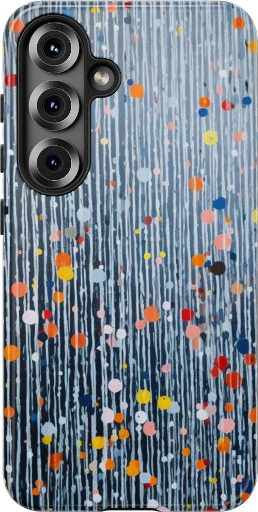 Buntes Punkte- und Linienmuster – Hülle Kompatibel mit Samsung Galaxy S25