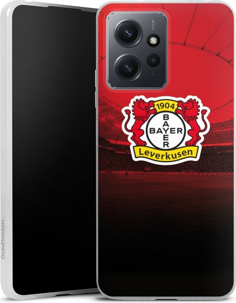 DeinDesign Slim Hülle für Xiaomi Redmi Note 12 4G Silikon Case Ultra Dünn Handyhülle Bayer 04 Leverkusen Offizielles Lizenzprodukt Stadion