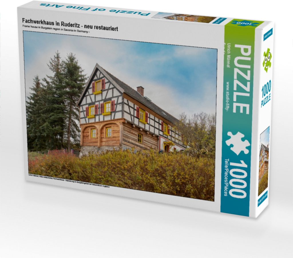 CALVENDO Puzzle Fachwerkhaus in Ruderitz - neu restauriert | 1000 Teile Lege-Größe 64x48cm Foto-Puzzle für glückliche Stunden