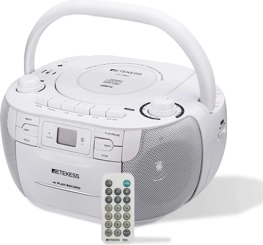 Lecteur CD et Cassette Portable pour Apprentissage des Langues et Musique