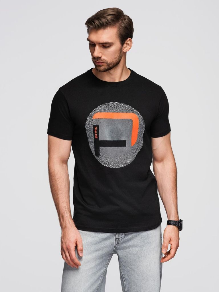 Ombre Clothing Kurzarmhemd für Männer Qruz schwarz L
