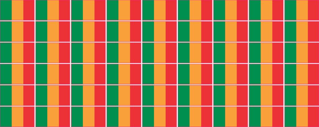 Mini Aufkleber Set - Pack glatt - 20x12mm - selbstklebender Sticker - Mali - Self-Adhesive - Flagge / Banner / Standarte fürs Auto, Büro, zu Haus...