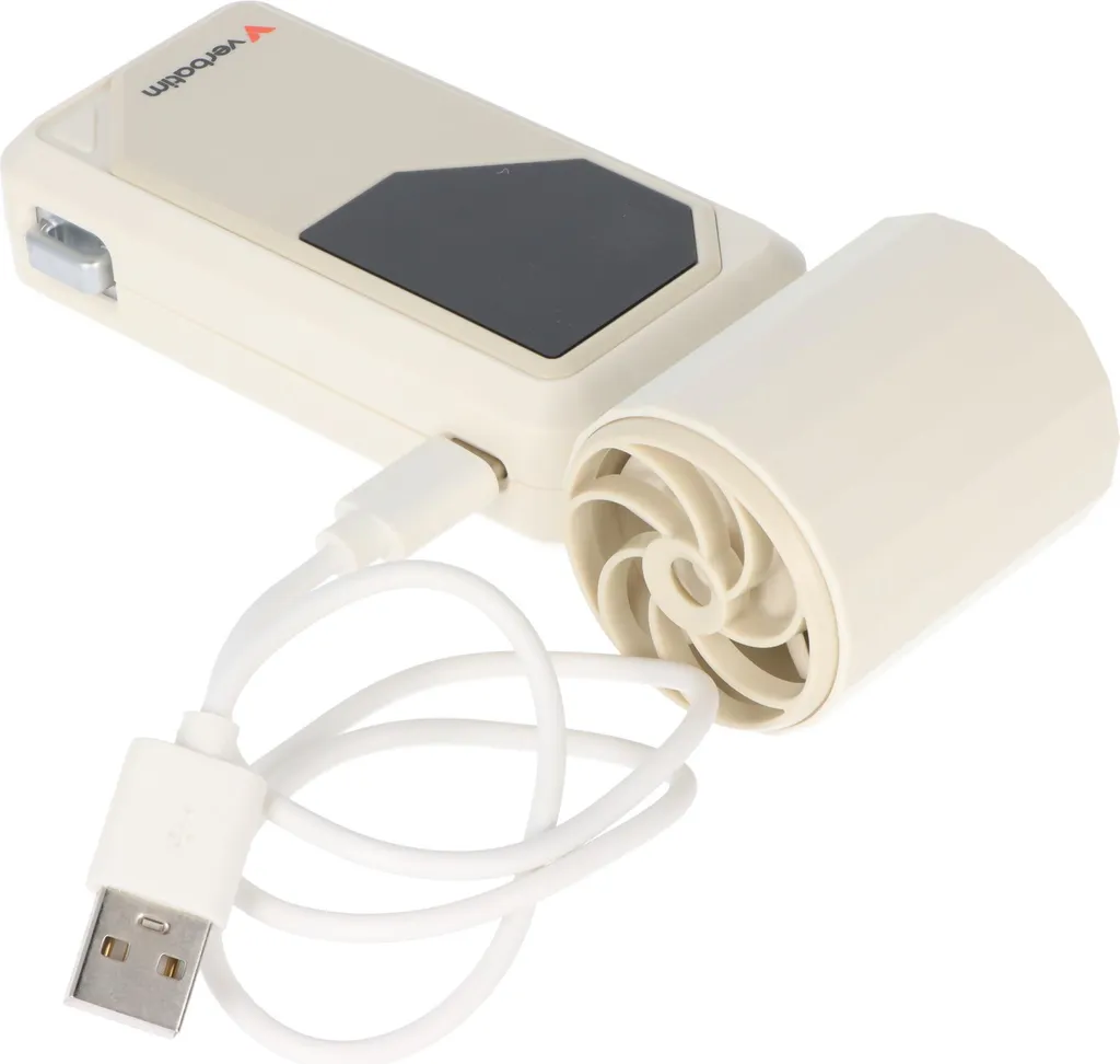 Mini ventilateur portable USB-C Verbatim Cool 'n' Go 4 vitesses Argent