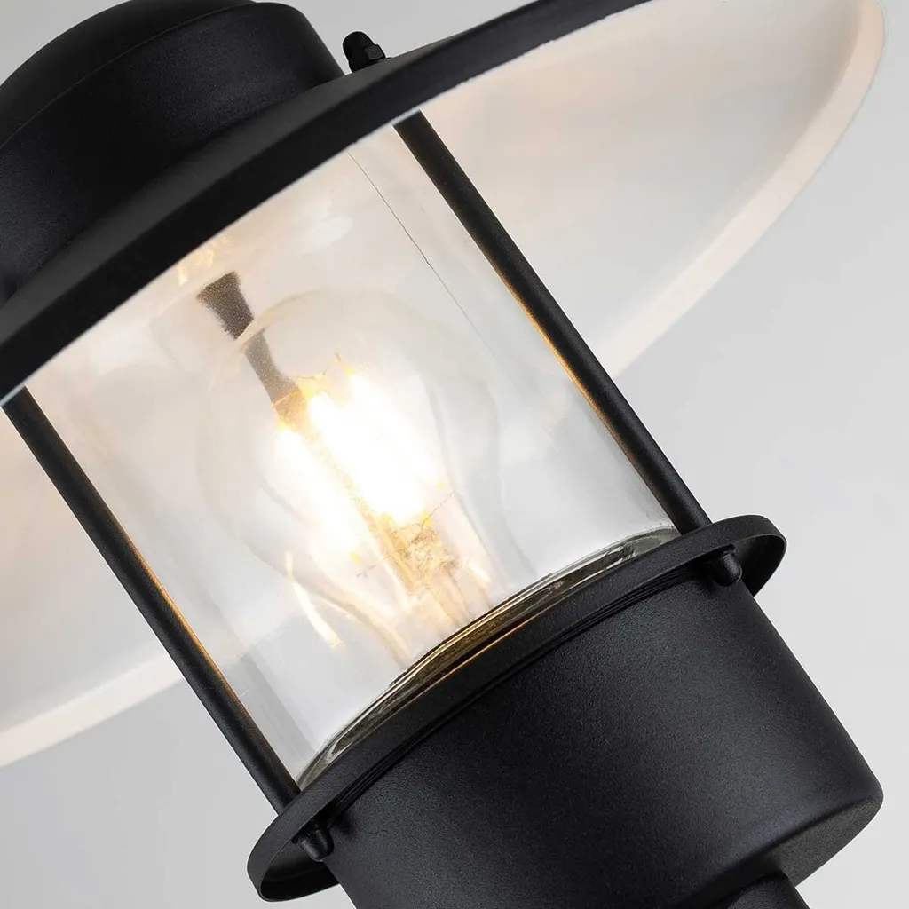 Poteau d'éclairage extérieur noir E27 60W Klampenborg Elstead Lighting