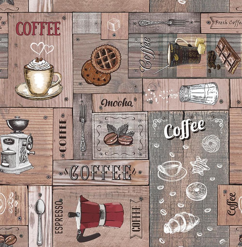 Wachstuch Kaffee Barista Coffee abwischbar Wachstuchtischdecke 140 x 120 - 38396 - Coffee