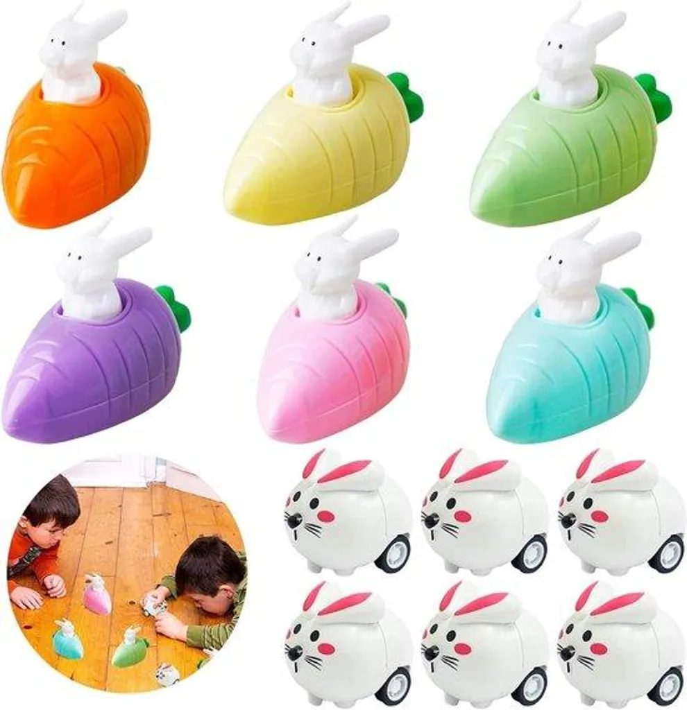 Petites voitures Hase à remonter : set de 12 pièces robustes et colorées