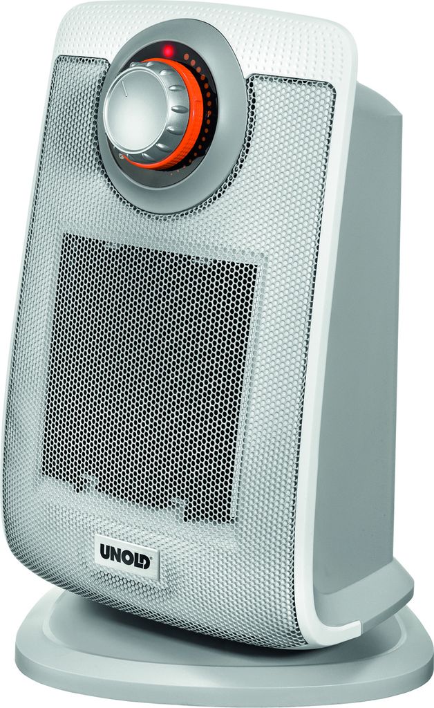 Unold 86440 Keramik Heizlüfter Bad - Weiß, 1300 Watt, Ventilation, Warmluft, Heißluft, 75° oszillierend, leicht und leise, Überhitzungsschutz