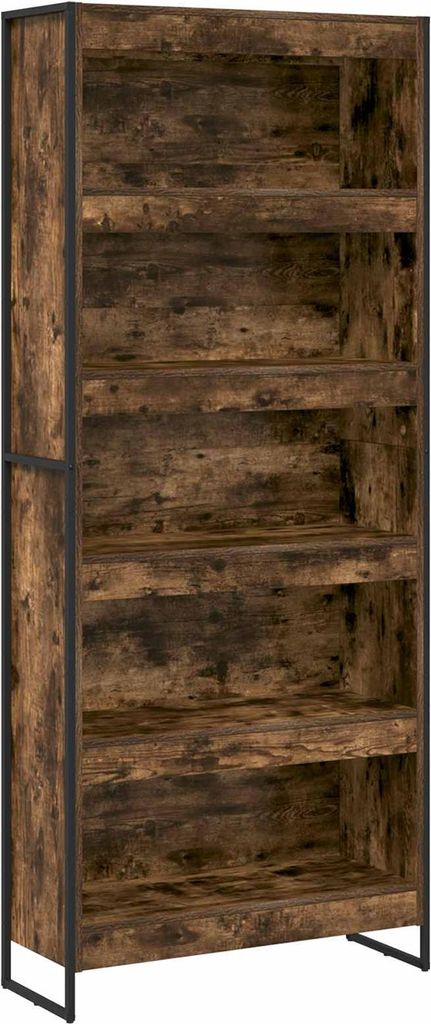 Bücherregal 2 pcs Raucharbe 80 x 30 x 155 cm Holzwerkstoff