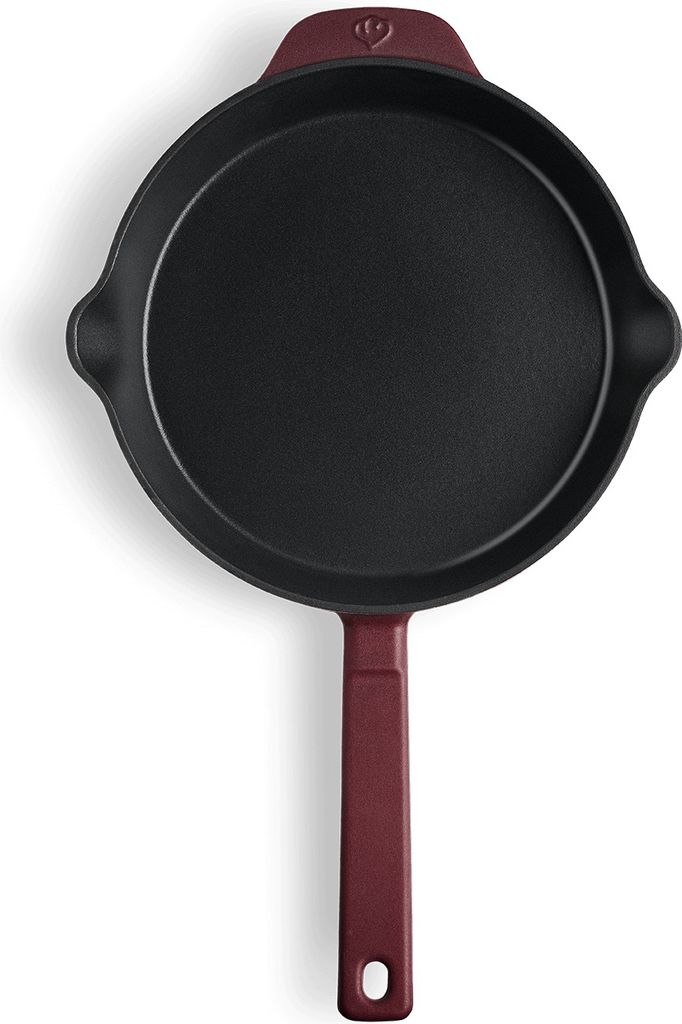 SPRINGLANE Gusseisen Bratpfanne Rot, Ø24 cm - Emailliert - Gusspfanne - Für alle Herdarten inkl. Induktion geeignet