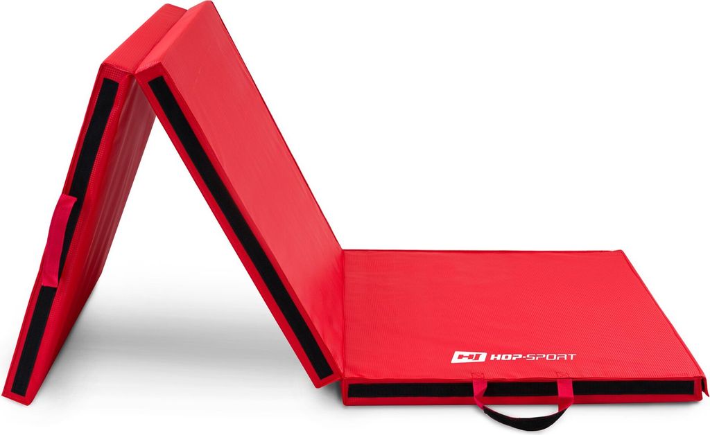 Hop-sport Skládací tvrdá gymnastická žíněnka 5cm červená | Obrázek produktu 1