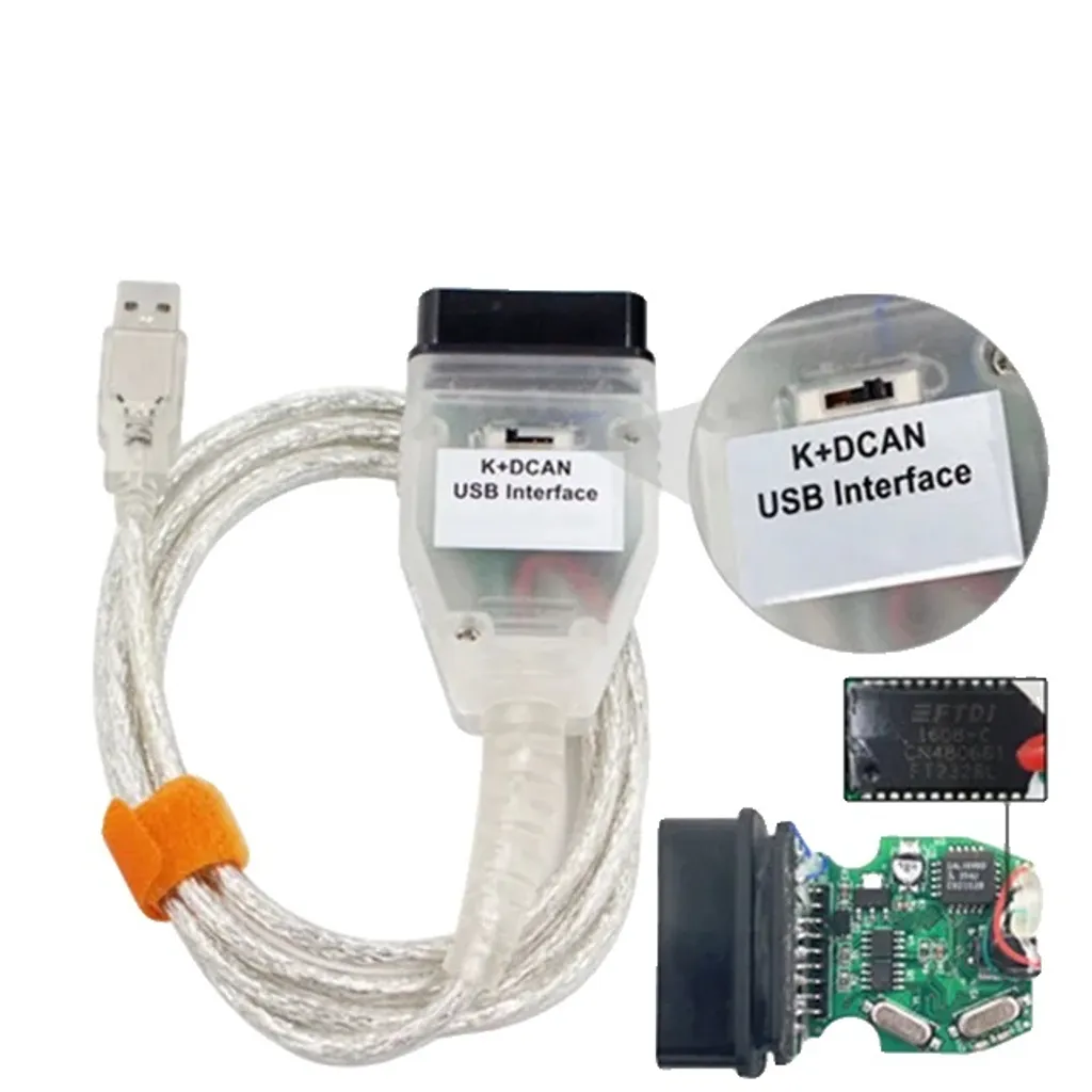 Câble Diagnostic BMW INPA Ediabas avec Puce FT232RL Blanche Stable