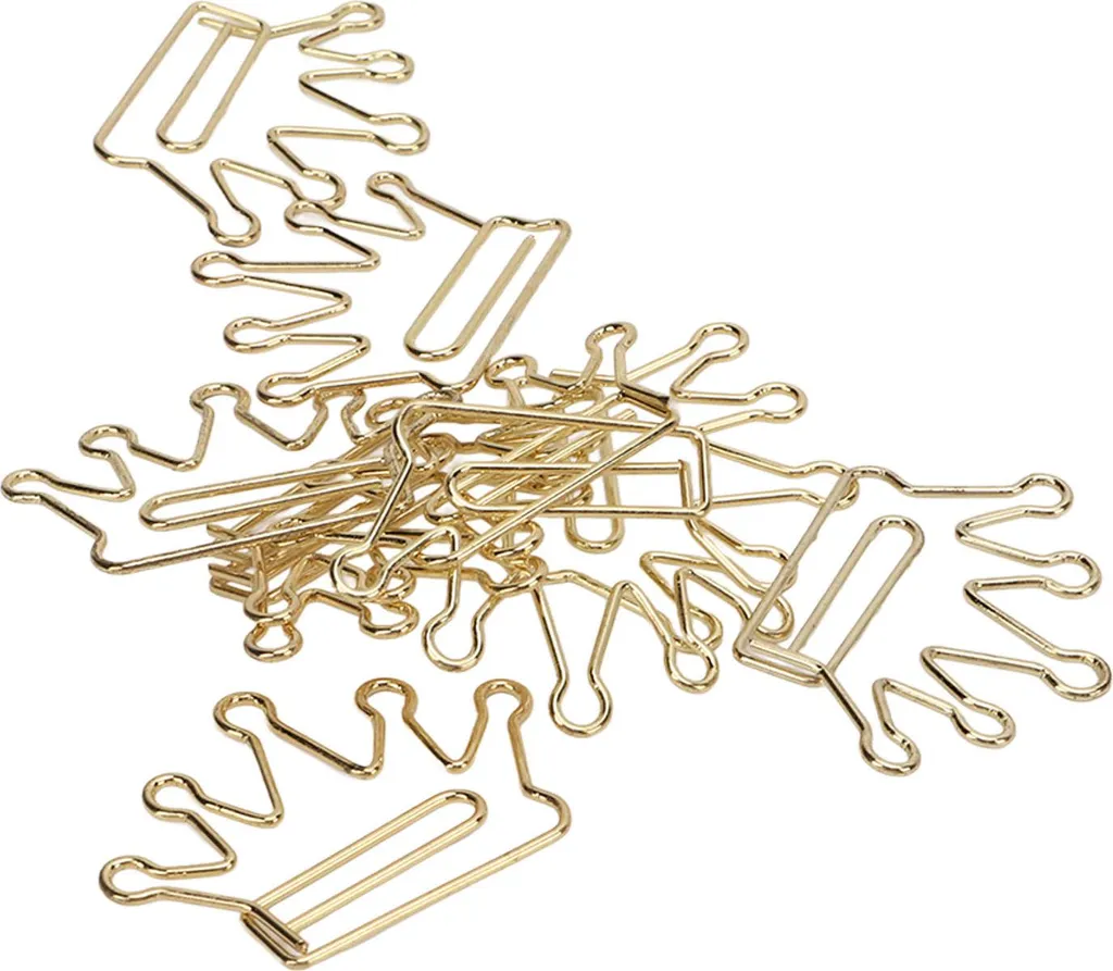 Fermagli Oro per Bullet Journal e Planner | 100 Clip Metallo Zincato
