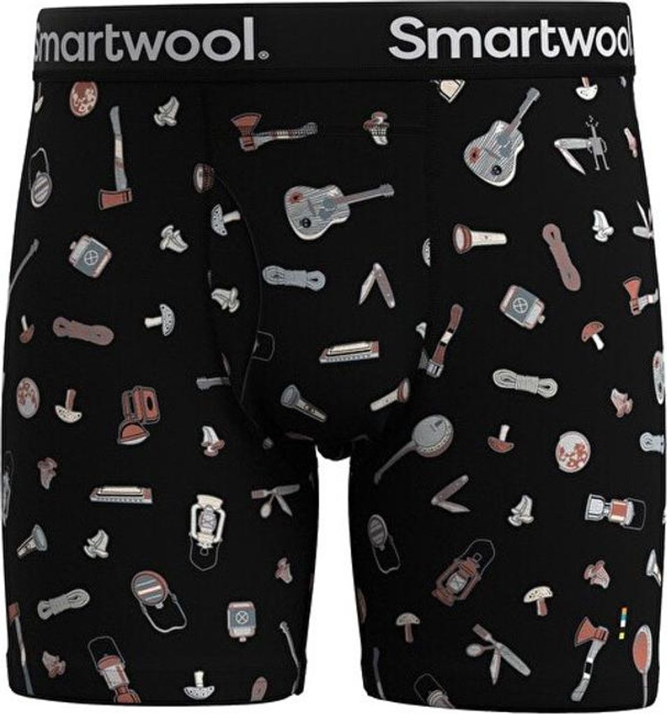Smartwool Merino Print Brief Boxershorts Schwarz 2XL Mann Schwarz 2XL