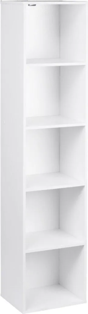 Meuble de Rangement à 6 Étagères Ouvertes - Structure Haute Blanche 158cm