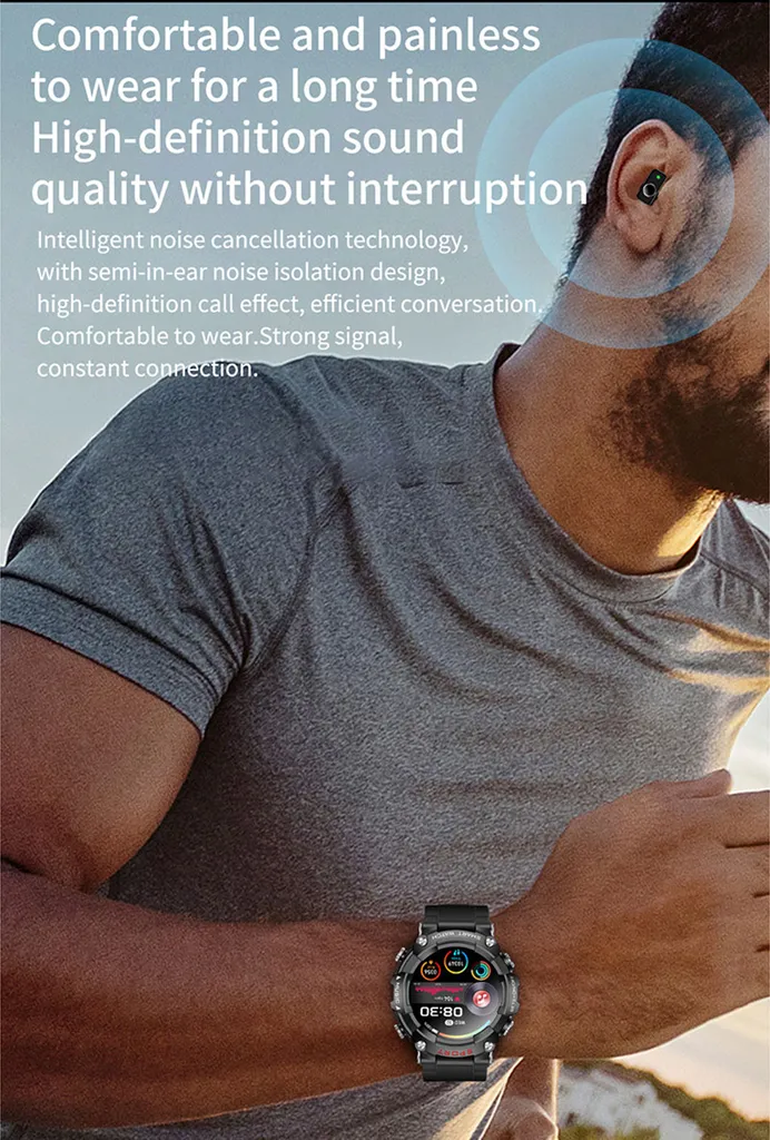 Smartwatch Sportivo T96 + Cuffie Wireless | Monitor Salute IP67 - 15