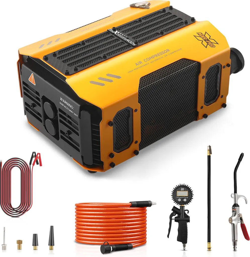 Kit compresseur d'air pour raid 4x4 avec gonfleur digital haute pression