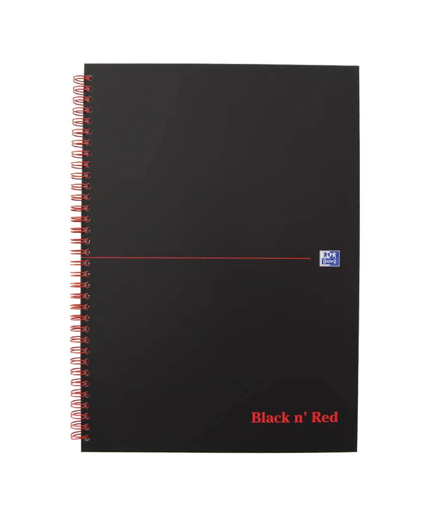 Oxford Black n' Red Notebook A4 - Eleganza e Carta 90g Antitrappola