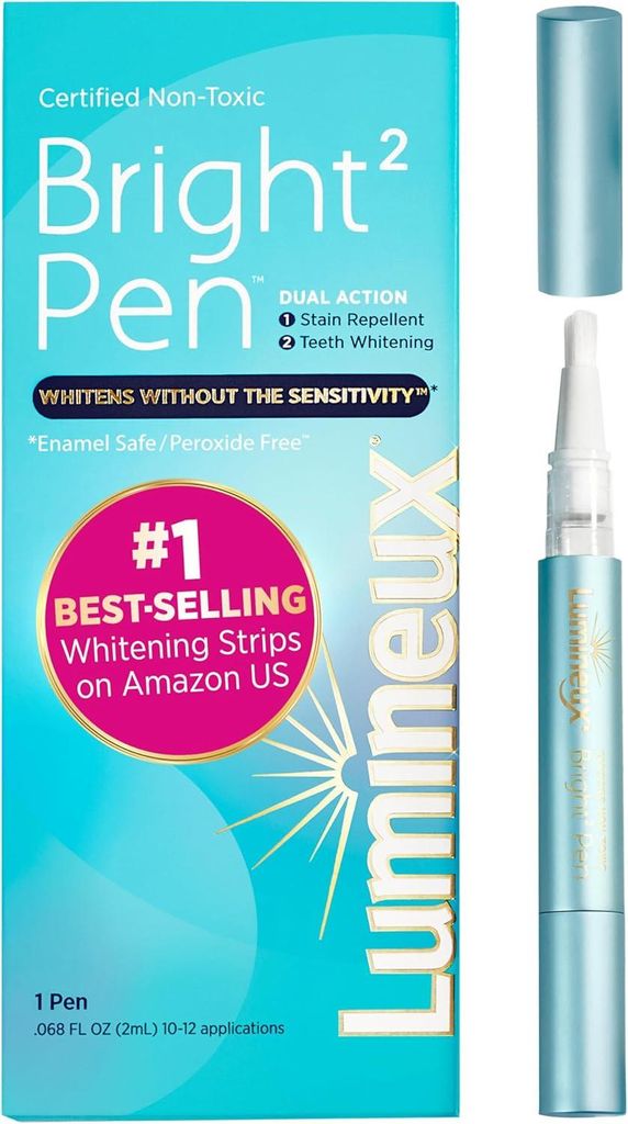 Lumineux Whitening Pen - Emaille-sichere Zahnaufhellung - Whitening ohne Empfindlichkeit - Dual Action Fleckenabweiser - Zahnarztformuliert und ungift