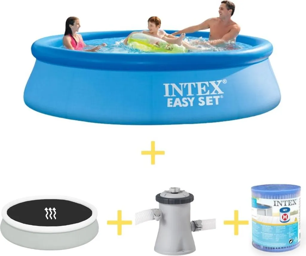 Piscina Intex Easy Set - 305 x 76 cm - Include vela solare, pompa e filtro