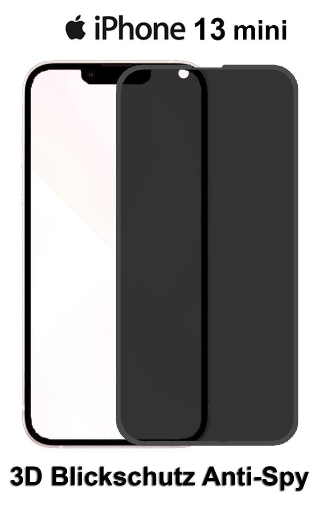 A screen protector for an iPhone 13 mini is shown, with the phone outline visible and the protector covering the screen.