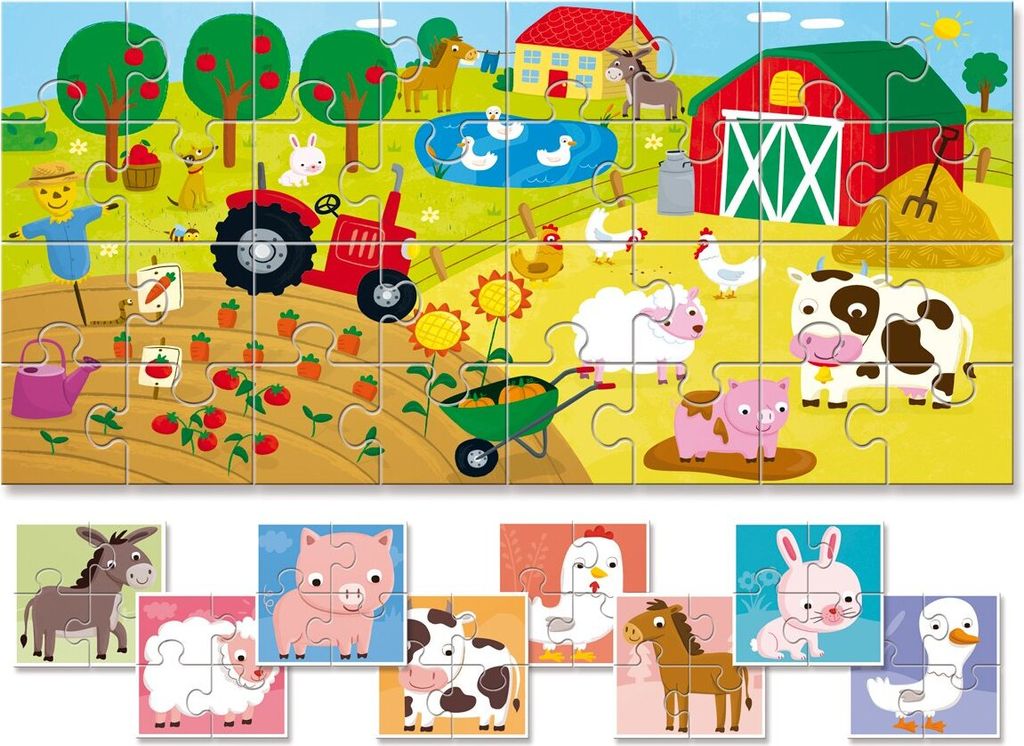 Ludattica Dudu' Baby Puzzle Collection - De Boerderij (8 x 4)