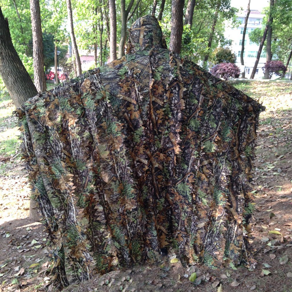 Jagdbekleidung 3D Ahornblatt Scharfschützenmantel Bionische Tarnkleidung Jacke Zum Schießen