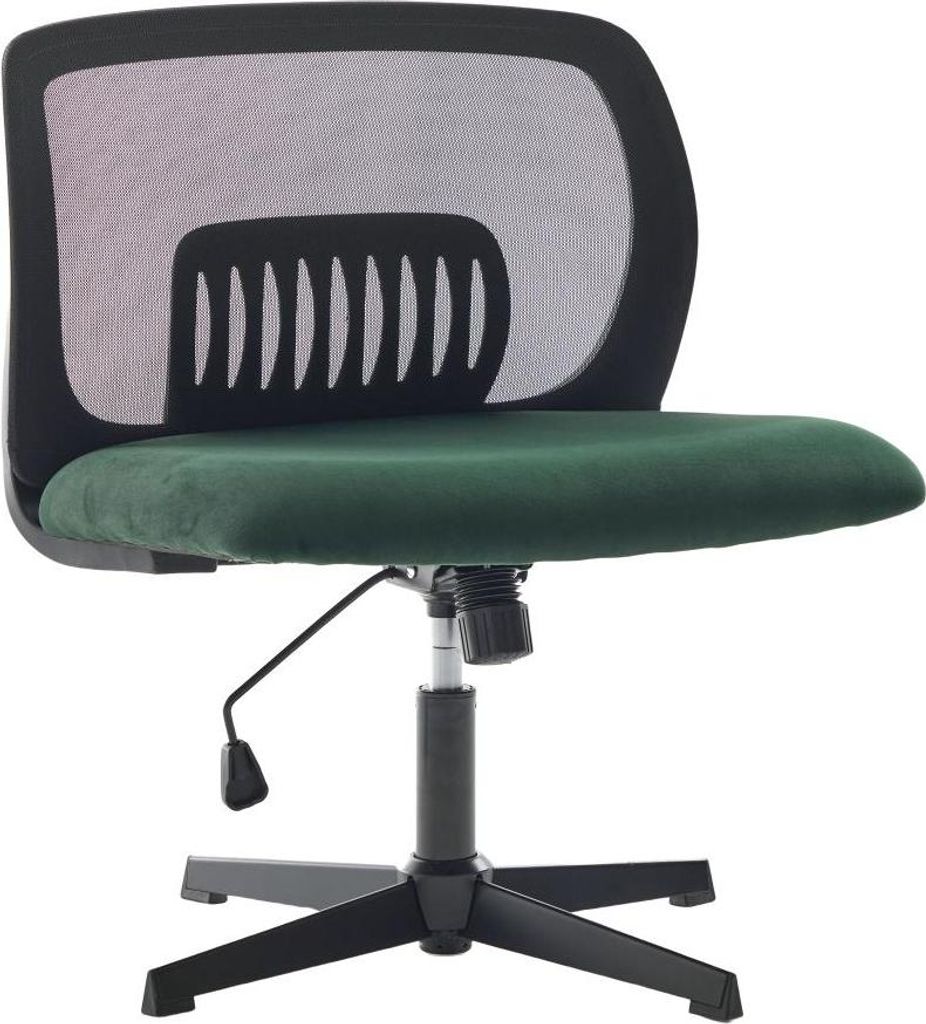 AIORBER Bürostuhl ohne Armlehnen, breiter Sitz, höhenverstellbar, Wippfunktion, 360° drehbar, ergonomischer Lesesessel, mehrere Farben