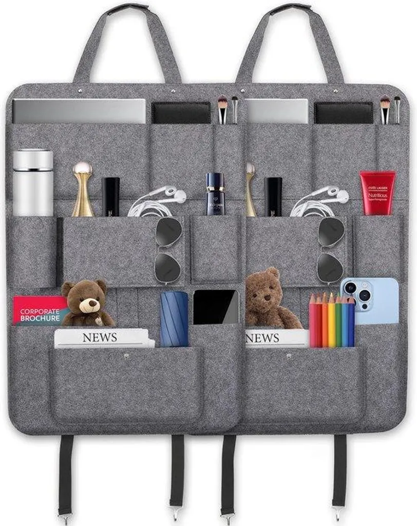 Organisateur voiture velours grande capacité et compartiments boissons