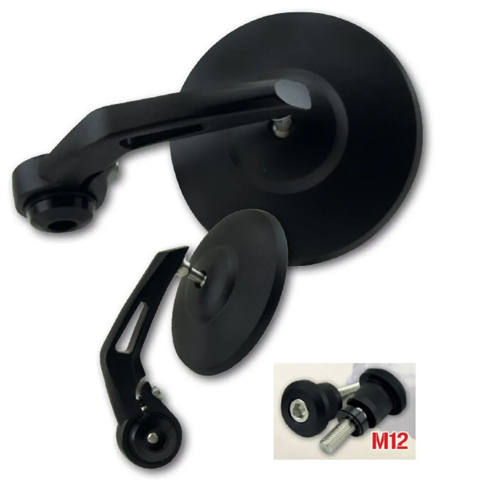 Rétroviseur de guidon BOB 1 Alu noir D28 : fini les vibrations moto
