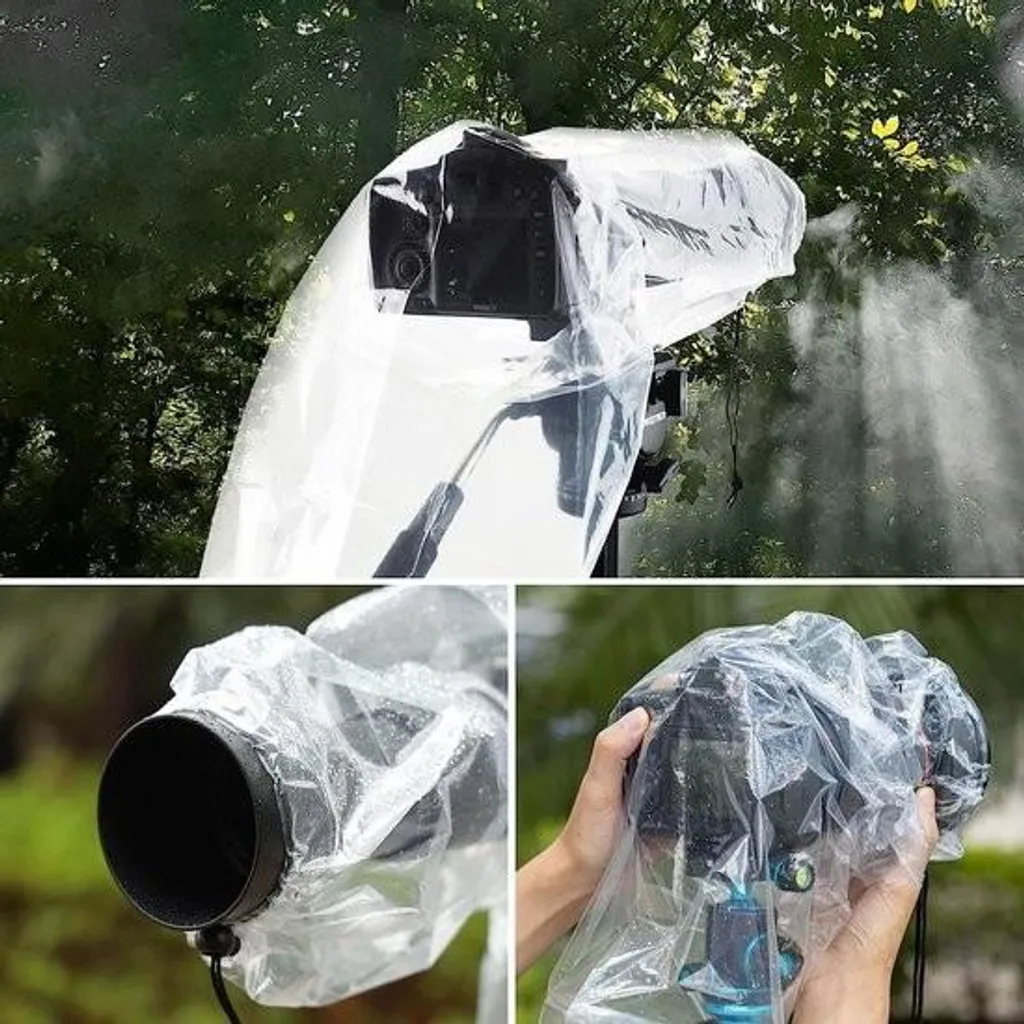 Lot de 2 Housses de Pluie pour Appareil Photo Reflex avec Flash et Objectif