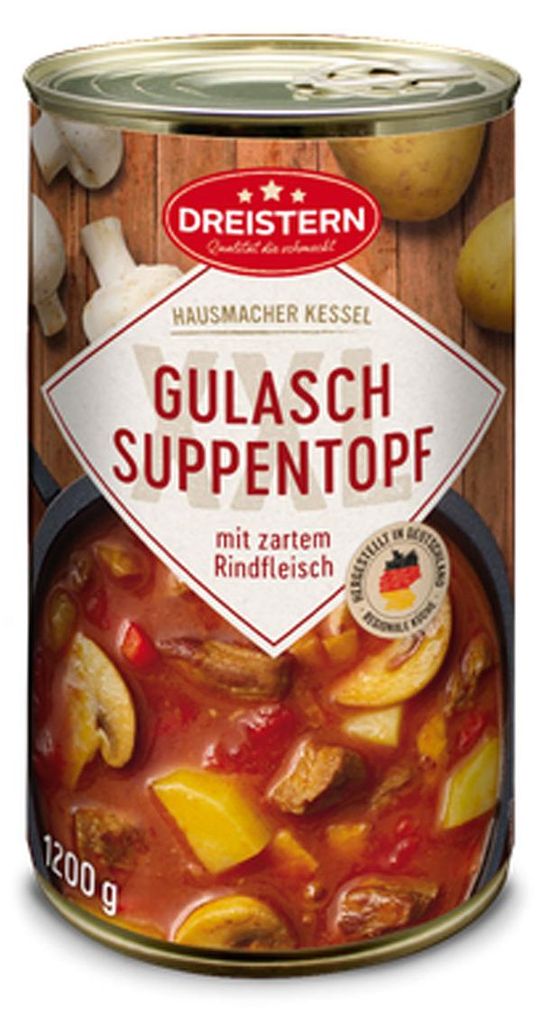 Dreistern Gulaschsuppentopf mit passend zartem Rindfleisch Produktbild 