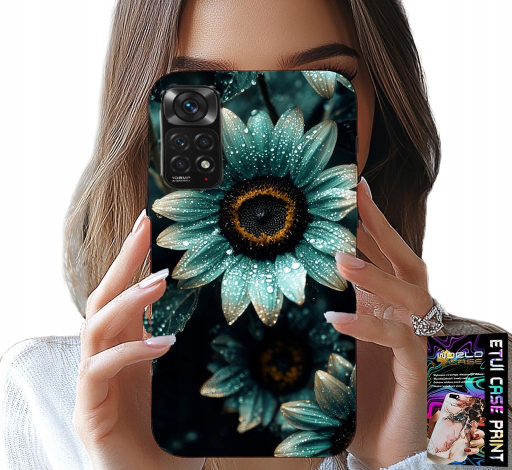 Hülle Für Xiaomi Note 11 / 11S - Blau Gerbera Daisy Flower + Folie