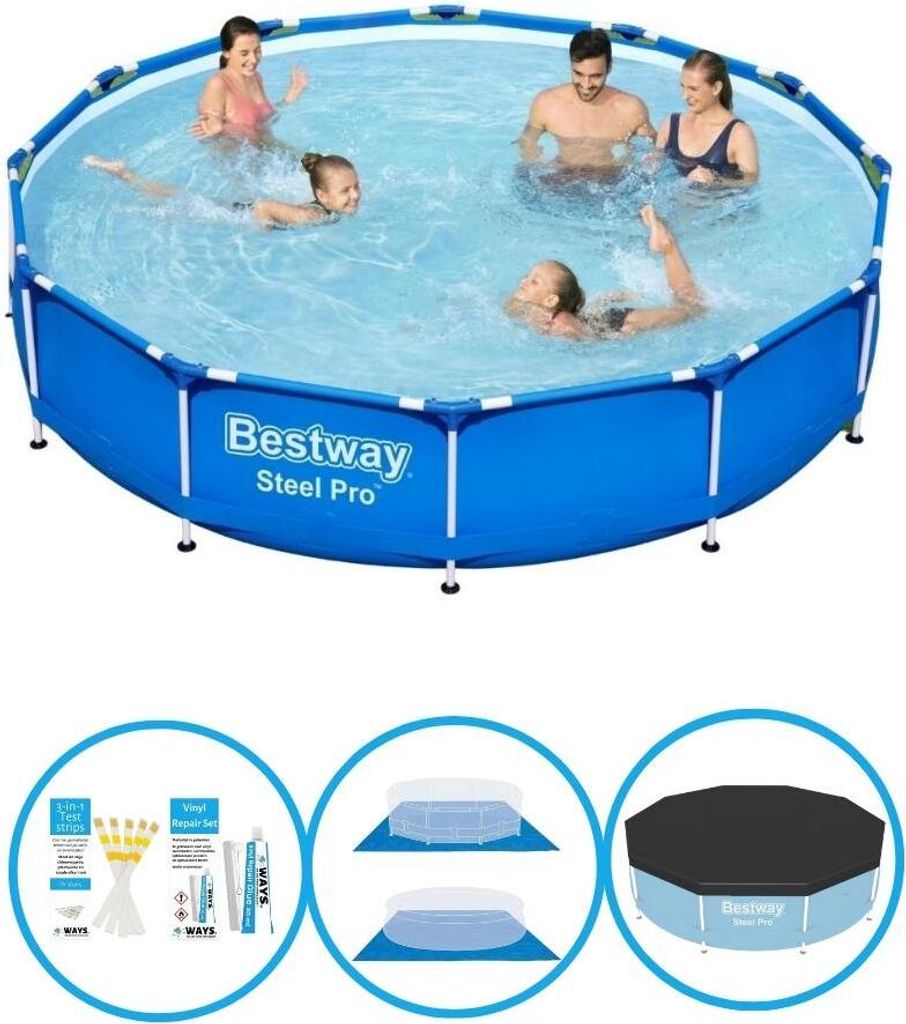 Bestway Pool Steel Pro - Inklusive Zubehör - 366x76 cm