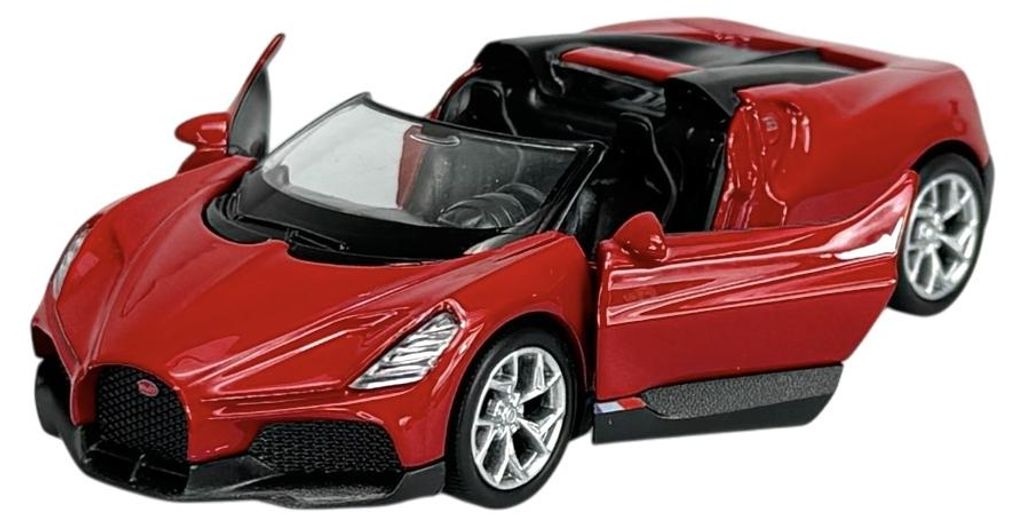 Welly Bugatti W16 Mistral, červená barva, kovový model, Obrázek produktu 
