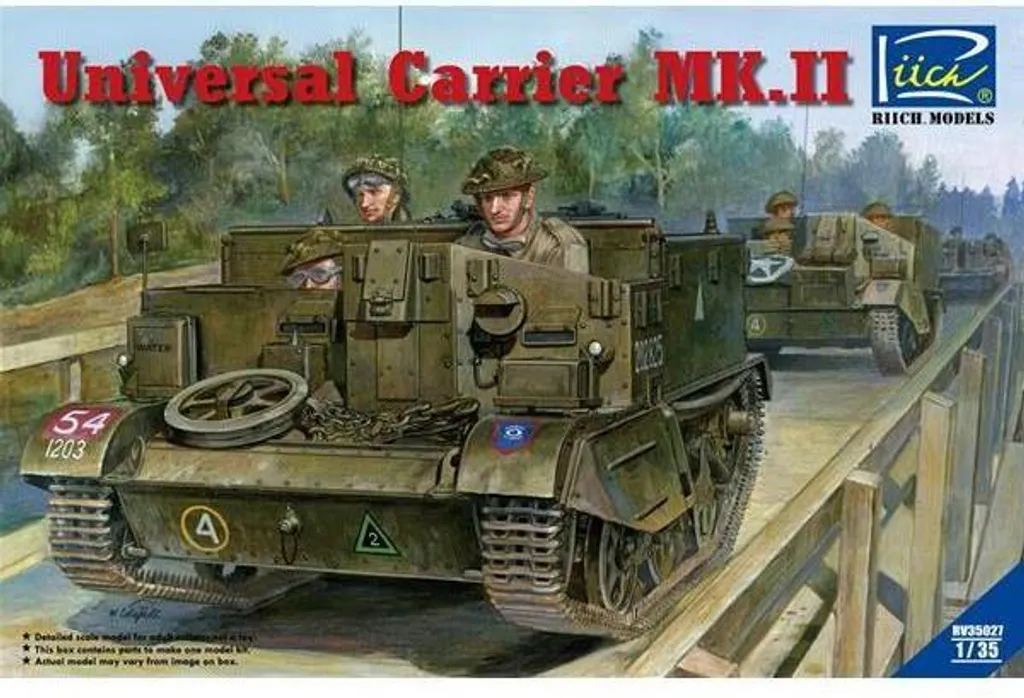 Kit de modélisme Riich Models Universal Carrier Mk.II pour diorama 1/35