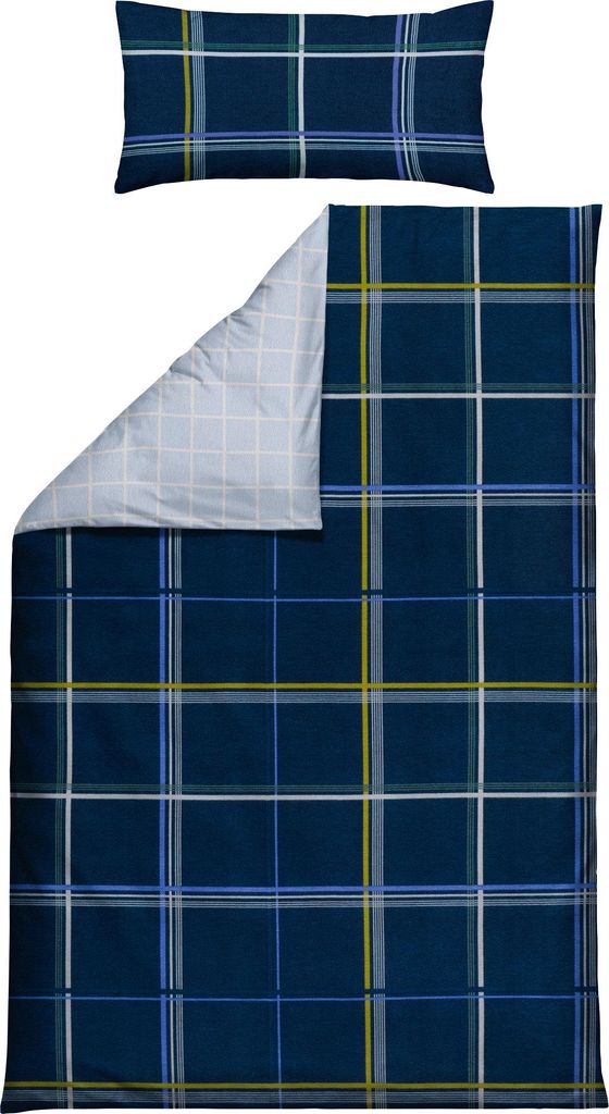 Erwin Müller Wendebettwäsche marine 1x 155x240 cm + 1x 40x80 cm