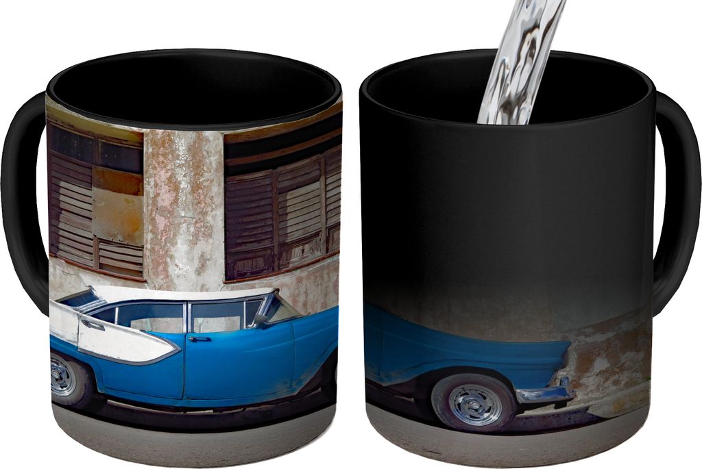 MuchoWow Zauber Tasse Zaubertasse Magic Oldsmobile Auto 350 ml Farbwechsel Becher Geschenk Geschenkidee - Magic-Tasse - Fototasse - Keramiktassen...