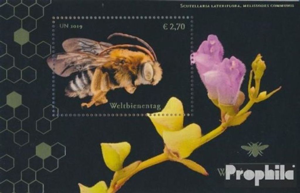 Briefmarken UNO - Wien 2019 Mi Block53 (kompl.Ausg.) postfrisch Weltbienentag
