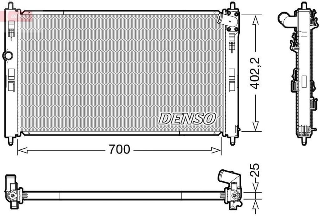 DENSO DRM45053 Kühler Wasserkühler Motorkühler für MITSUBISHI ASX (GAW)