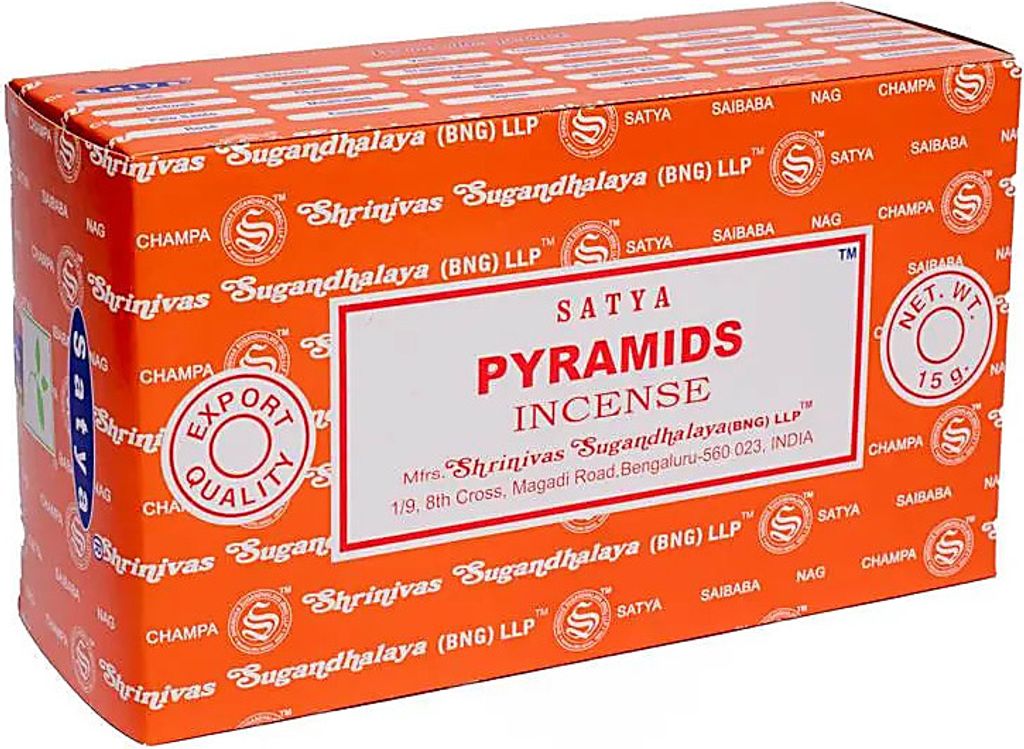 Räucher Set Räucherstäbchen Satya Pyramids -- 15 g + Räucherstäbchenhalter Celes