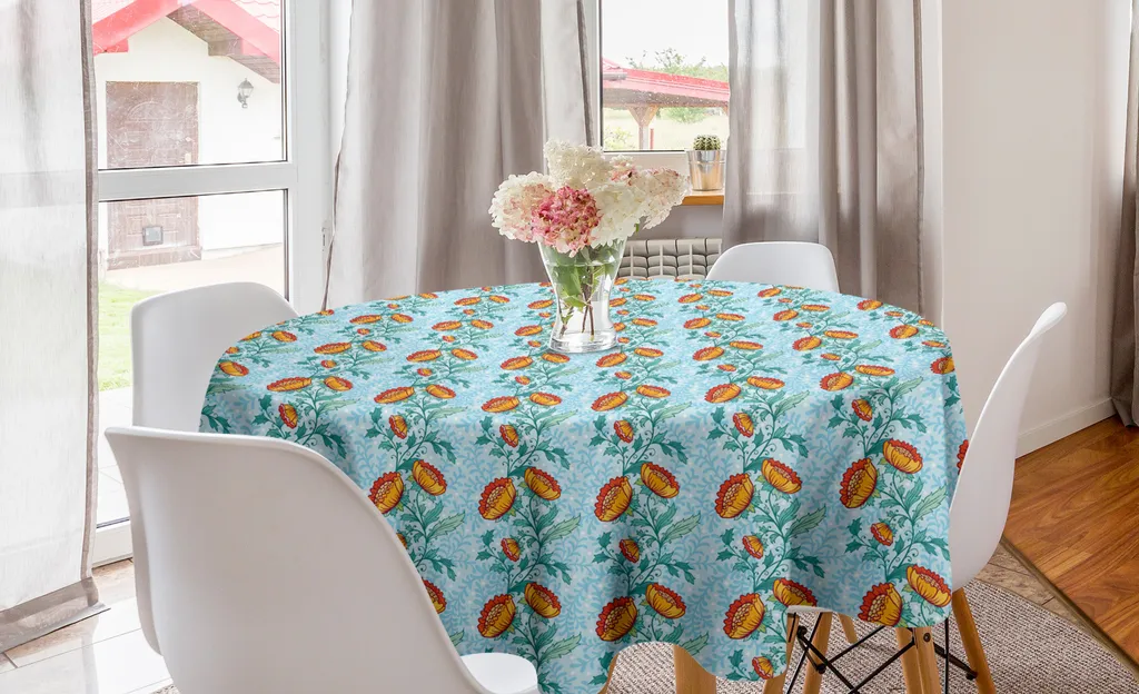 Set Tavola Elegante: Tovaglia Tonda 150cm ABAKUHAUS Orientale Satin