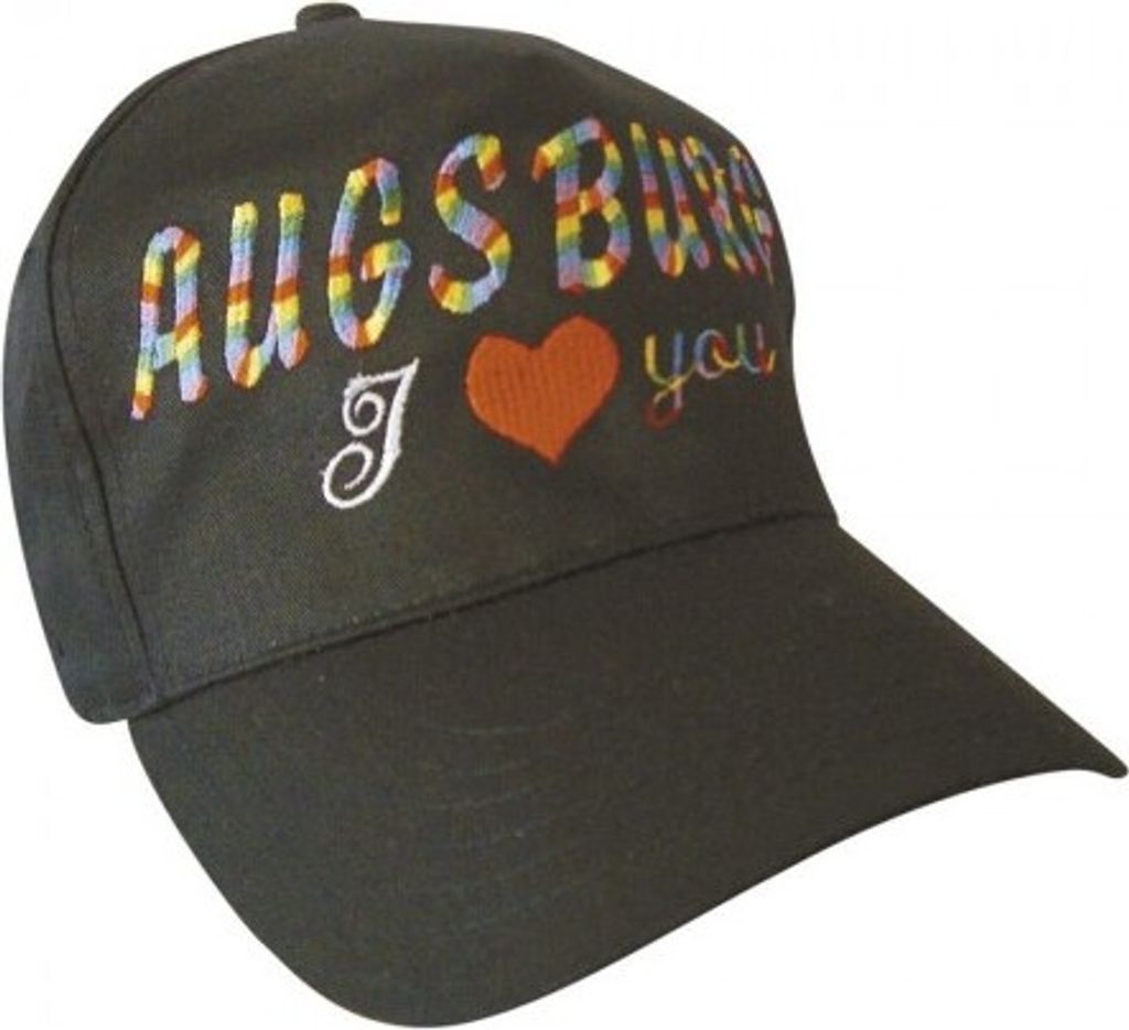 Baseballcap mit Einstickung - Augsburg I love you - 68820 schwarz