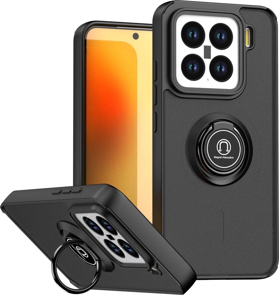 Für Xiaomi 15 5G Q Shadow Series Design TPU + PC Hybrid Schutz Hülle Schwarz